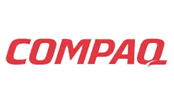 Compaq brand logo – affordable computing at computer market in Bur Dubai