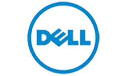 Dell brand logo – laptops and desktops at computer market in Bur Dubai